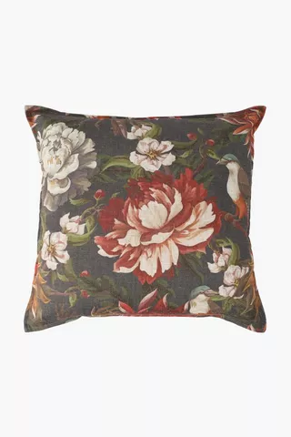 Printed Victorian Rose Feather Scatter Cushion 60x60cm