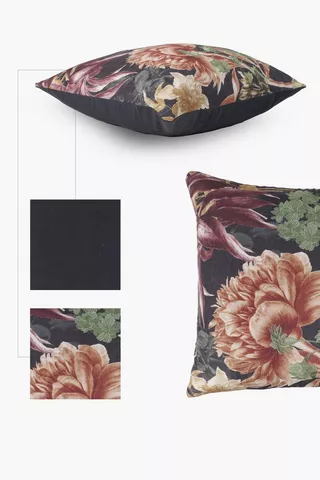 Printed Rose Feather Scatter Cushion 60x60cm