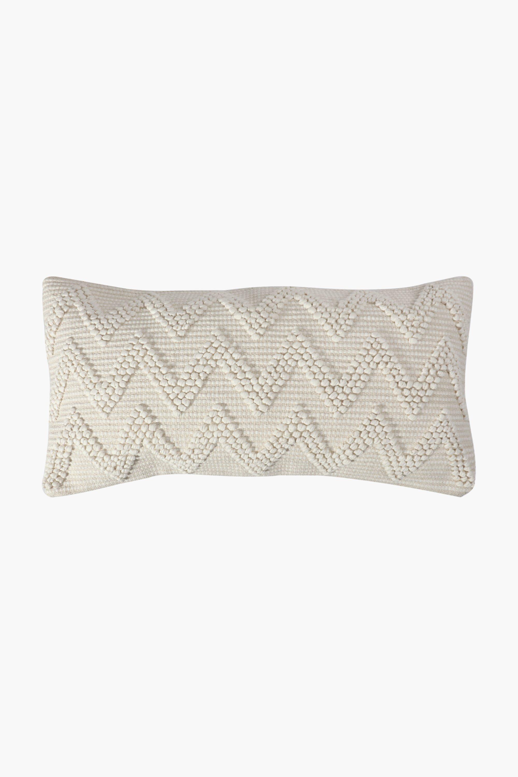 Textured Zig Zag Feather Scatter Cushion 40x80cm