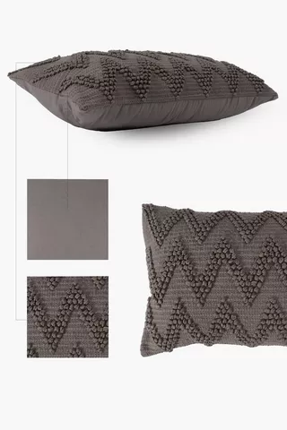 Textured Zig Zag Feather Scatter Cushion 40x80cm