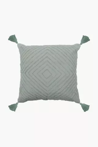 Embroidered Diamond Feather Scatter Cushion, 60x60cm