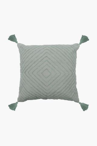 Embroidered Diamond Feather Scatter Cushion, 60x60cm
