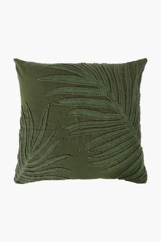 Embroidered Palm Leaves Feather Scatter Cushion, 60x60cm