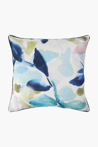 Printed Splash Leaf Feather Scatter Cushion, 60x60cm