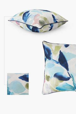 Printed Splash Leaf Feather Scatter Cushion, 60x60cm