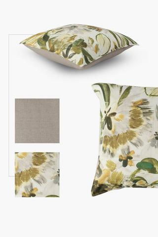 Printed Umzinto Floral Feather Scatter Cushion, 60x60cm