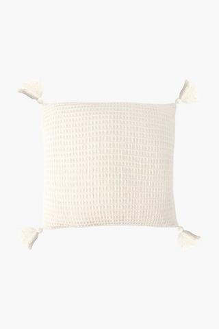 Textured Waffle Feather Scatter Cushion, 60x60cm
