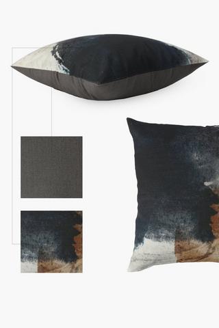 Printed Opal Abstract Feather Scatter Cushion, 60x60cm