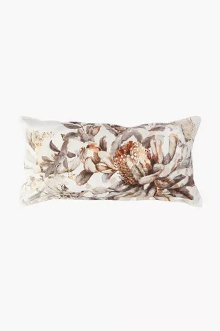 Printed Banksia Feather Scatter Cushion, 40x80cm