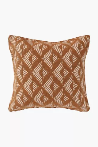 Jacquard Geometric Chenille Scatter Cushion, 60x60cm