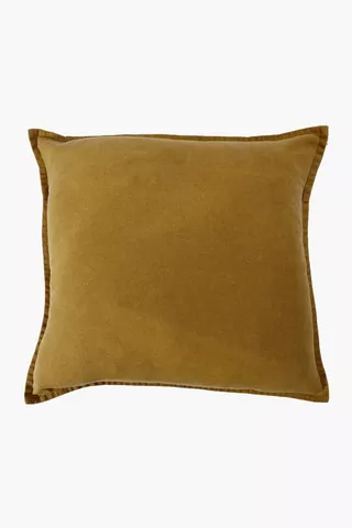 Plain Wash Feather Scatter Cushion, 55x55cm