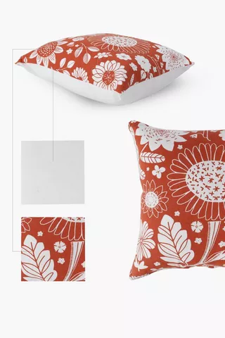 Printed Floral Paradise Scatter Cushion, 45x45cm