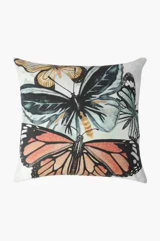 Printed Bold Butterflies Scatter Cushion, 50x50cm