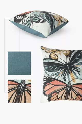 Printed Bold Butterflies Scatter Cushion, 50x50cm