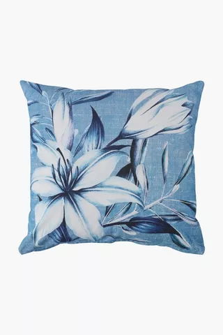 Printed Lily Scatter Cushion Cover, 60x60cm