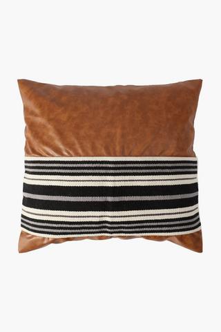 Pu Broad Slub Stripe Scatter Cushion, 50x50cm