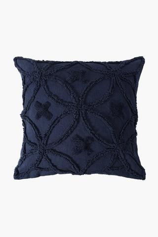 Embroidered Daisy Chain Scatter Cushion, 50x50cm