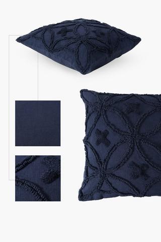 Embroidered Daisy Chain Scatter Cushion, 50x50cm