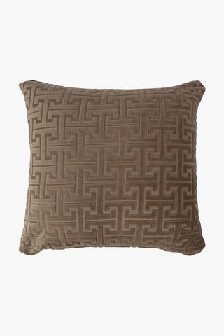 Cut Velvet Scatter Cushion Cover, 60x60cm