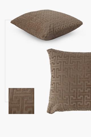 Cut Velvet Scatter Cushion Cover, 60x60cm