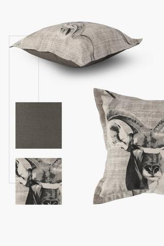 Printed Kudu Scatter Cushion, 55x55cm