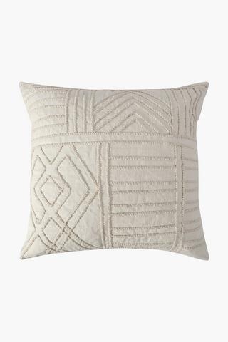 Embroidered Amajuba Geometric Scatter Cushion, 50x50cm