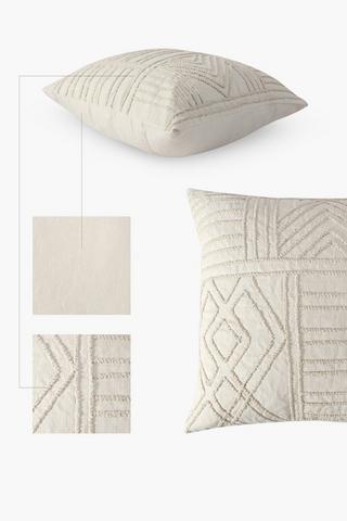 Embroidered Amajuba Geometric Scatter Cushion, 50x50cm