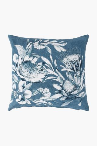 Printed Protea Scatter Cushion 45x45cm