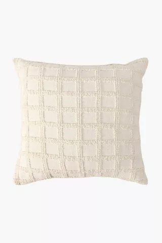 Embroidered Grid Scatter Cushion 50x50cm