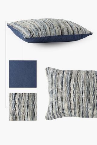 Textured Denim Scatter Cushion, 40x60cm