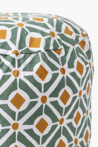 Printed Geometric Pouffe 50cm