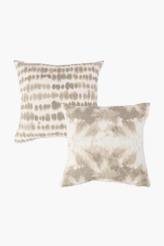 2 Pack Coast Tie Dye Scatter Cushion Covers, 45x45cm