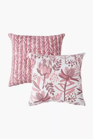 2 Pack Protea Field Scatter Cushion Covers, 45x45cm