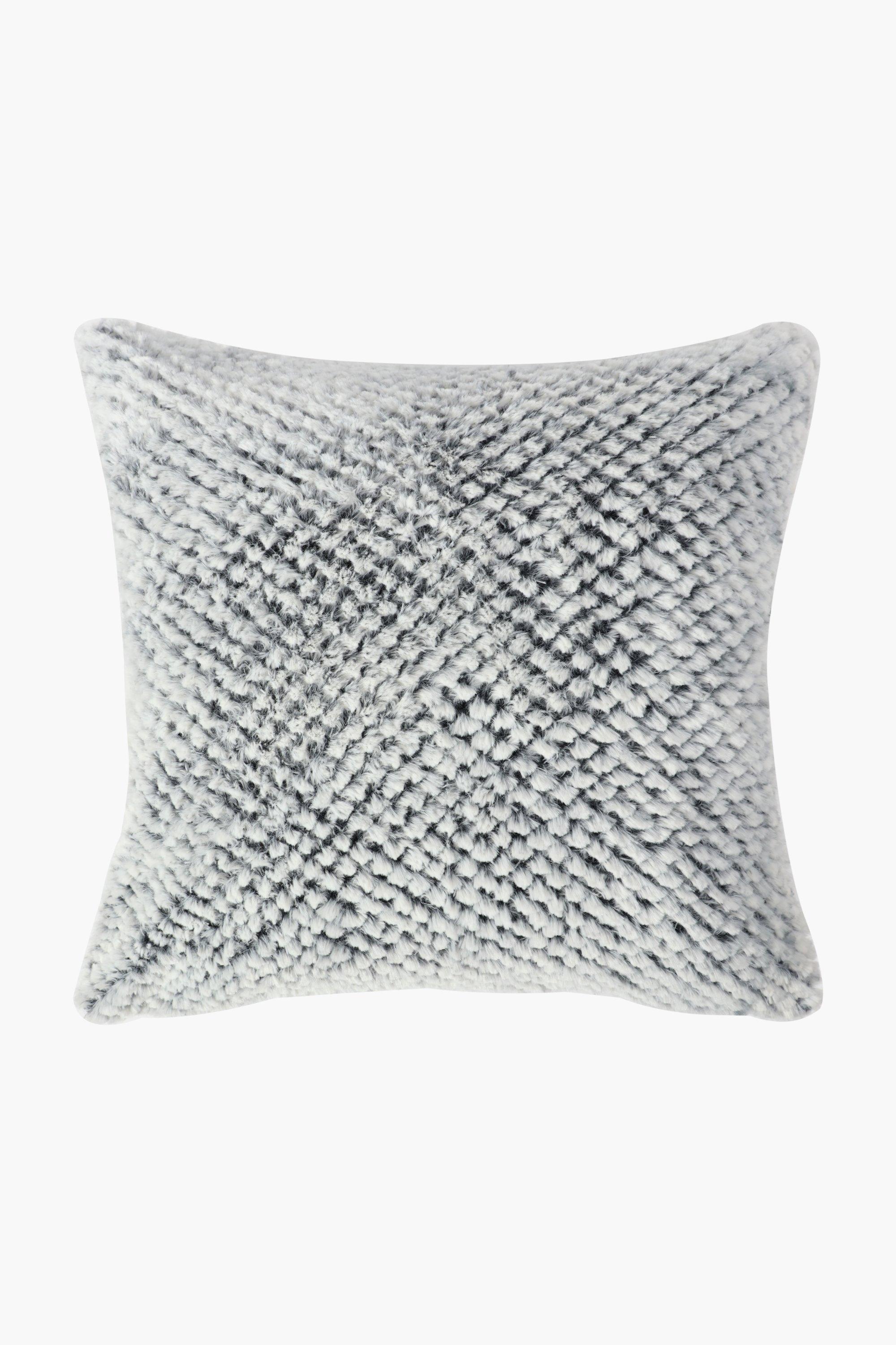 Stone Faux Rabbit Fur Scatter Cushion 50x50cm main image 1
