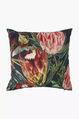 Printed Protea Scatter Cushion, 50x50cm