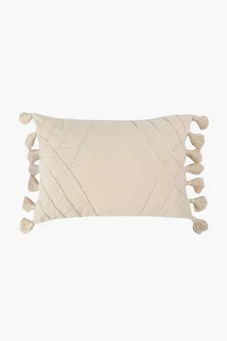 Embroidered St Francis Tassel Scatter Cushion, 40x60cm