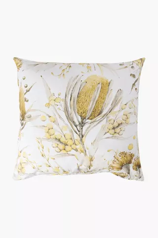 Printed Banksia Scatter Cushion Cover, 60x60cm