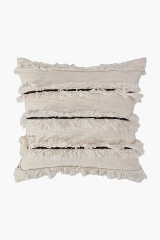Tufted Trellis Stripe Scatter Cushion, 50x50cm