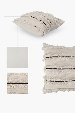 Tufted Trellis Stripe Scatter Cushion, 50x50cm