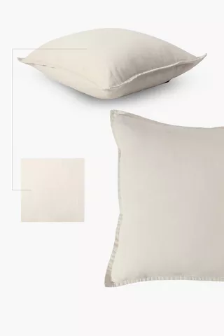 Plain Wash Feather Scatter Cushion, 55x55cm