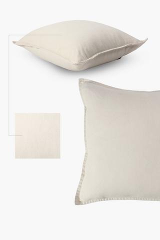 Plain Wash Feather Scatter Cushion, 55x55cm