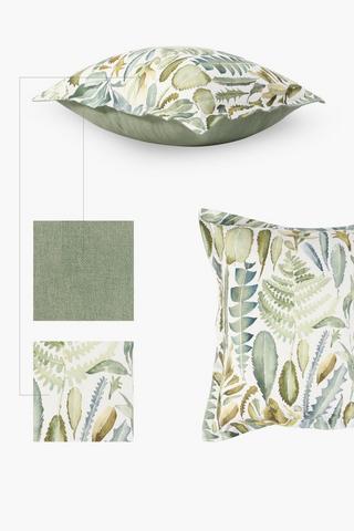 Printed Meranti Leaf Scatter Cushion 55x55cm