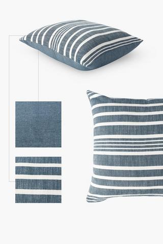 Yarn Dye Vintage Stripe Scatter Cushion, 60x60cm