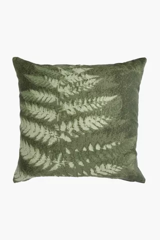 Printed Fern Scatter Cushion Cover, 60x60cm