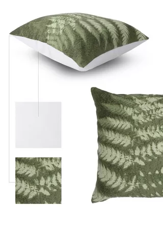 Printed Fern Scatter Cushion Cover, 60x60cm