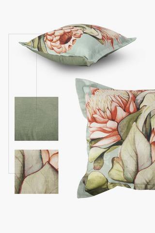 Printed Harper Protea Scatter Cushion, 55x55cm