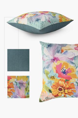 Printed Floral Scatter Cushion, 50x50cm
