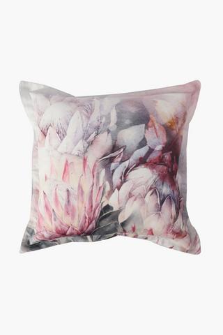 Printed Protea Scatter Cushion, 55x55cm