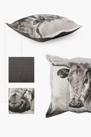 Printed Nguni Scatter Cushion, 55x55cm