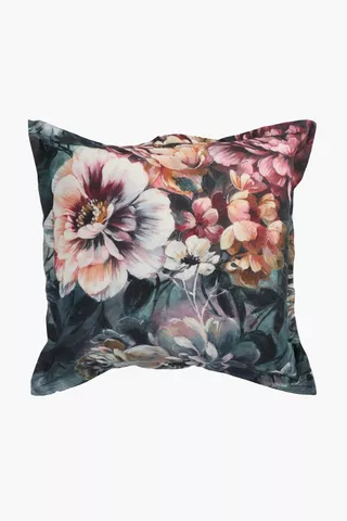 Printed Floral Fascination Scatter Cushion, 55x55cm